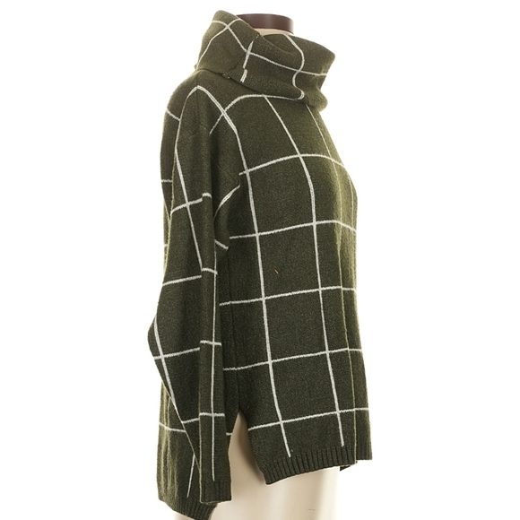 Olive Green Turtleneck Sweater - Picture 2 of 12